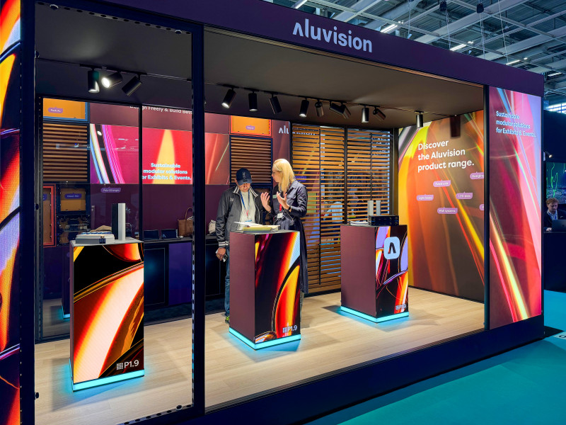Stand Aluvision personalizado para feria profesional