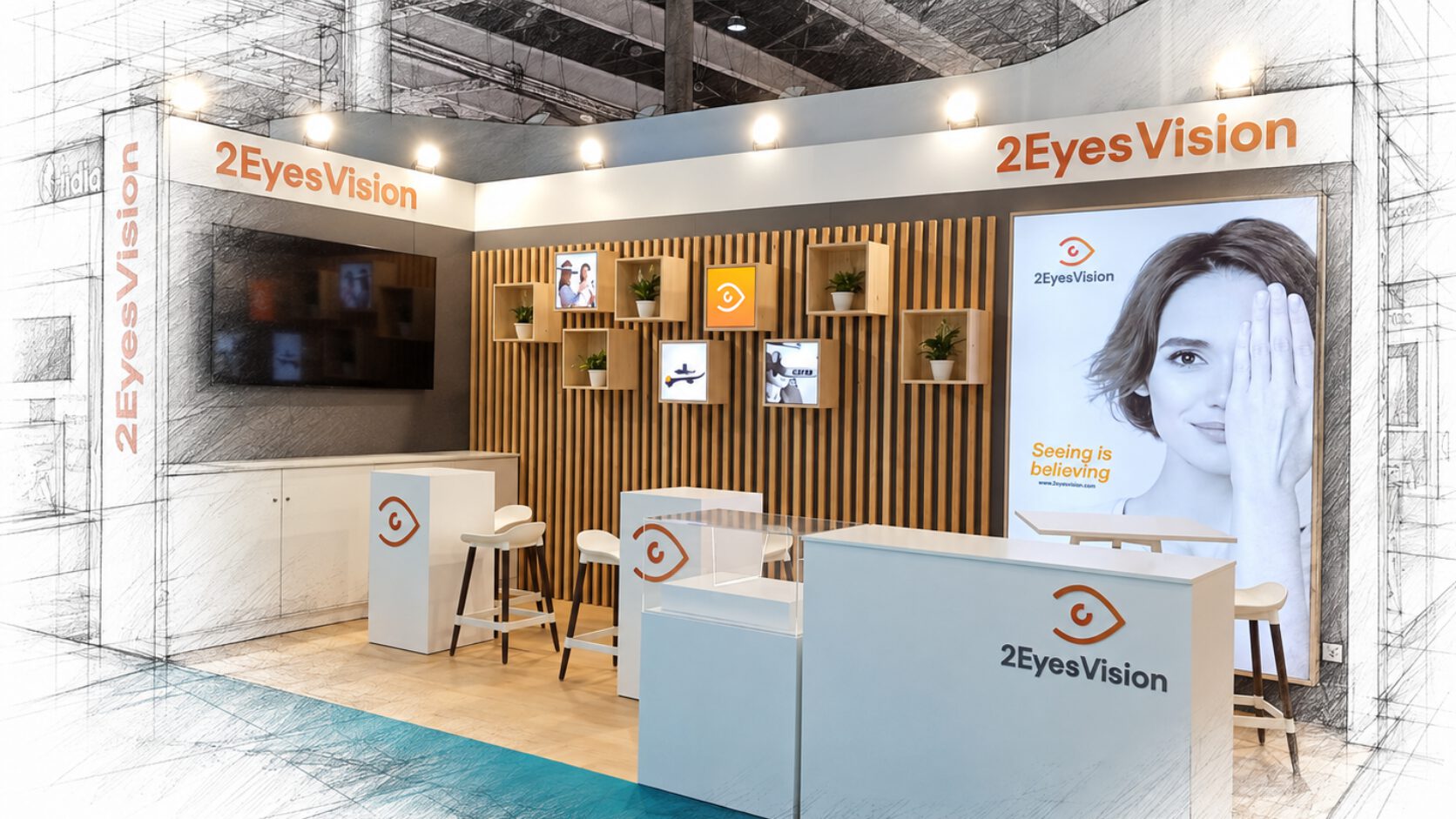 Diseño y fabricación de stand realizado por Eventual